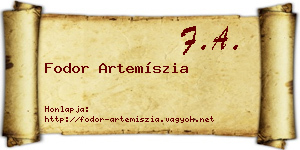 Fodor Artemíszia névjegykártya